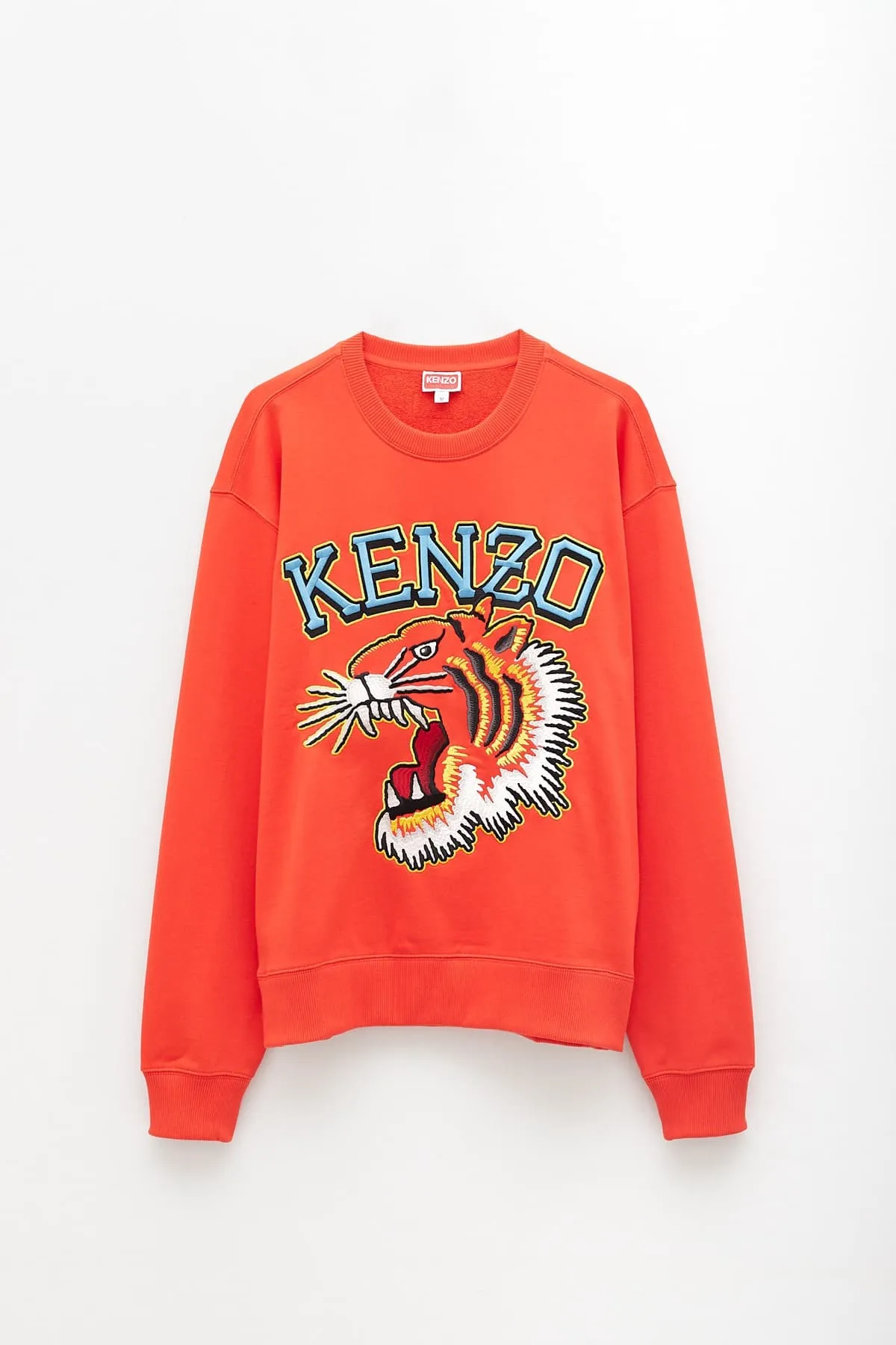 KENZO MEDIUM RED EMBROIDERY LOGO TIGER SWEATSHIRT