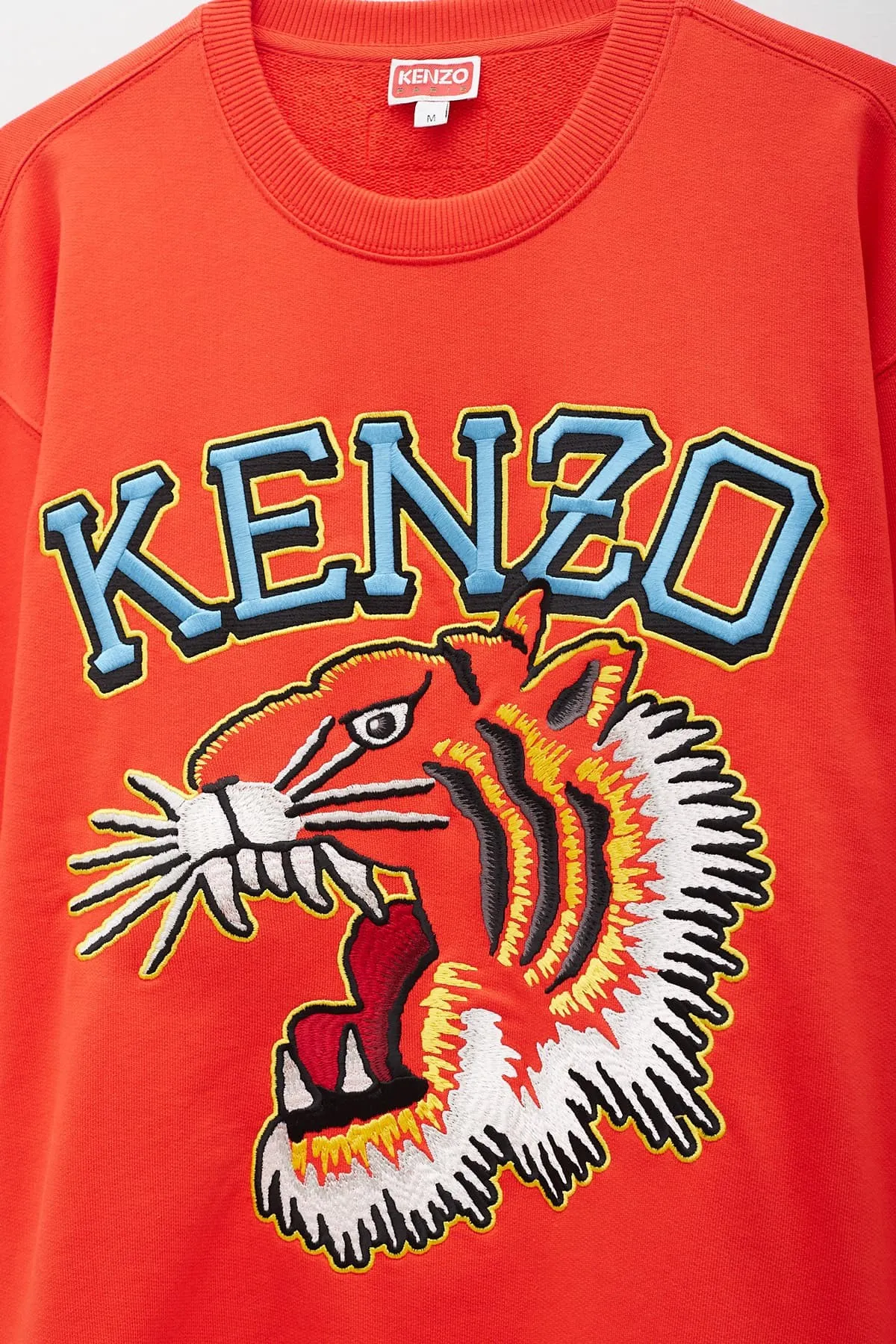 KENZO MEDIUM RED EMBROIDERY LOGO TIGER SWEATSHIRT