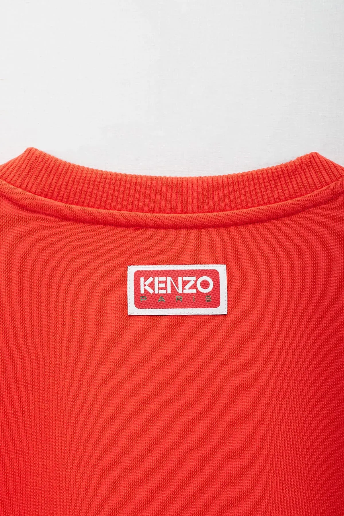 KENZO MEDIUM RED EMBROIDERY LOGO TIGER SWEATSHIRT