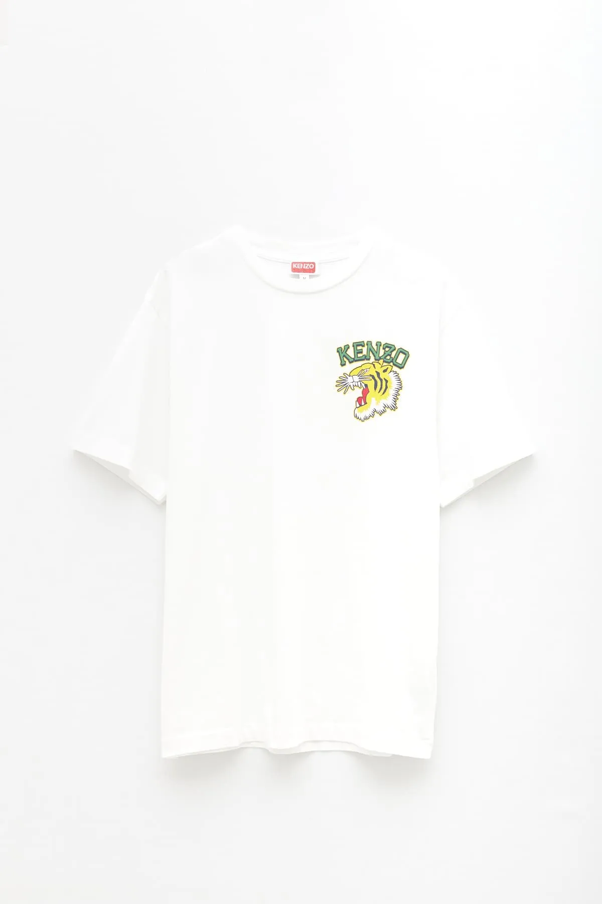 KENZO OFF WHITE TIGER LOGO TSHIRT