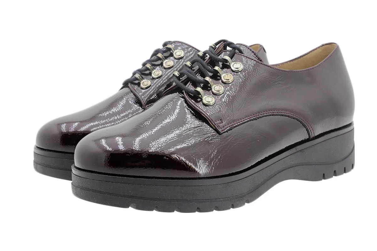 LACEUP SHOE BORDEAUX PATENT