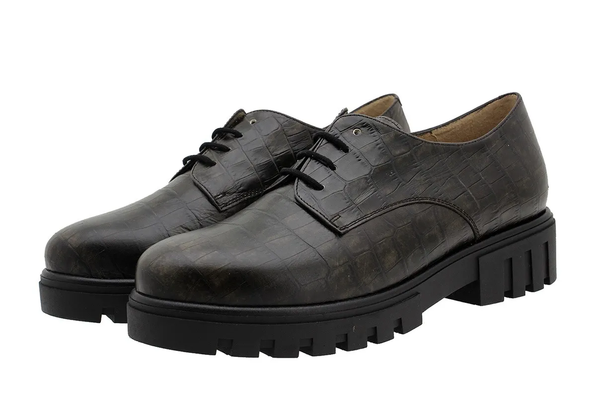 LACEUP SHOE TAUPE COCO