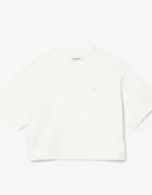 Lacoste Camiseta de mujer Lacoste oversized fit en piqué de doble capa