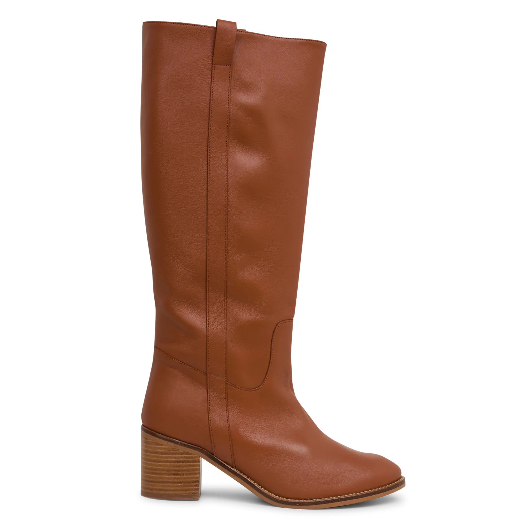 MAISON 123 RUDDY  BOTAS ALTAS DE PIEL CON TACóN EN BEIGE