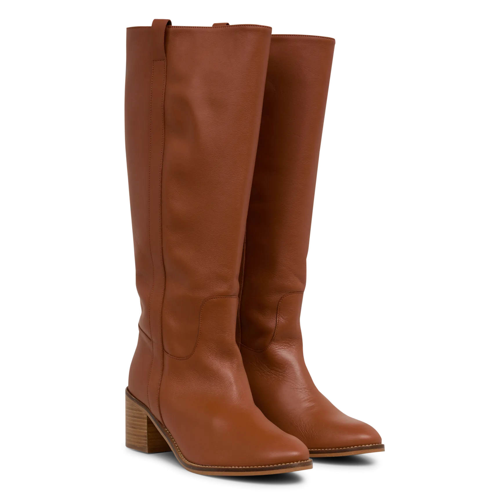 MAISON 123 RUDDY  BOTAS ALTAS DE PIEL CON TACóN EN BEIGE