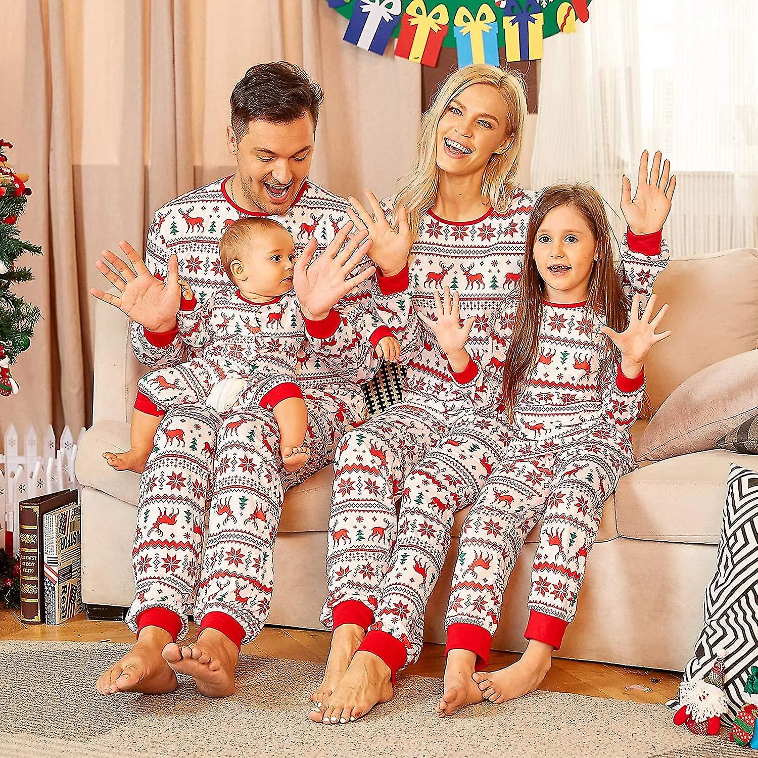 Matching Family Pajamas Christmas Sets, Matching Sets Christmas Pjs For Family Pajamas