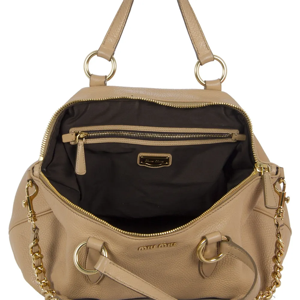 Miu Miu Bolso Bowling Camel