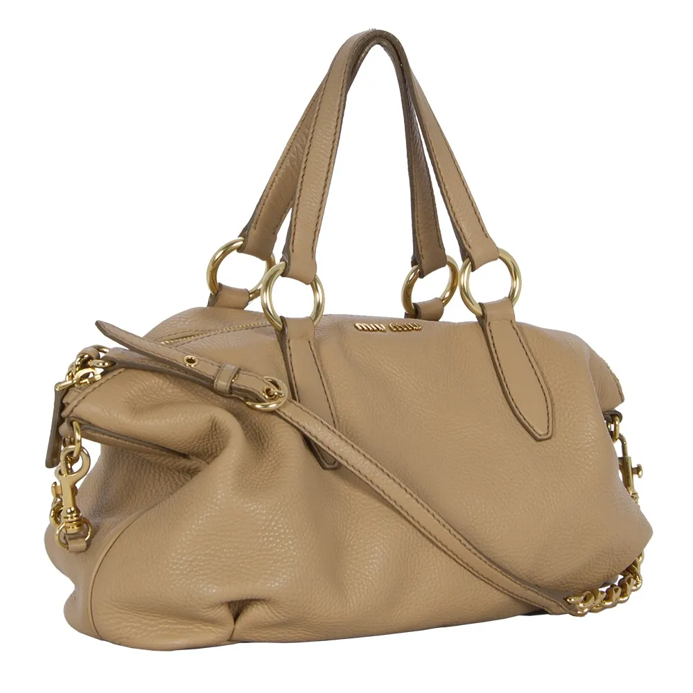 Miu Miu Bolso Bowling Camel