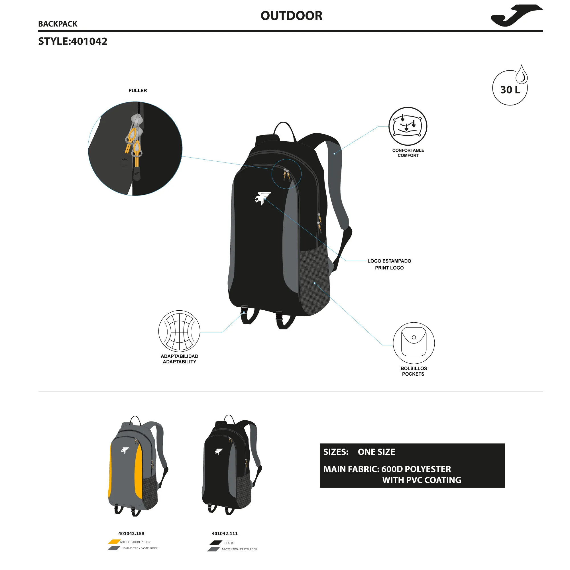 Mochila Explorer negro antracita