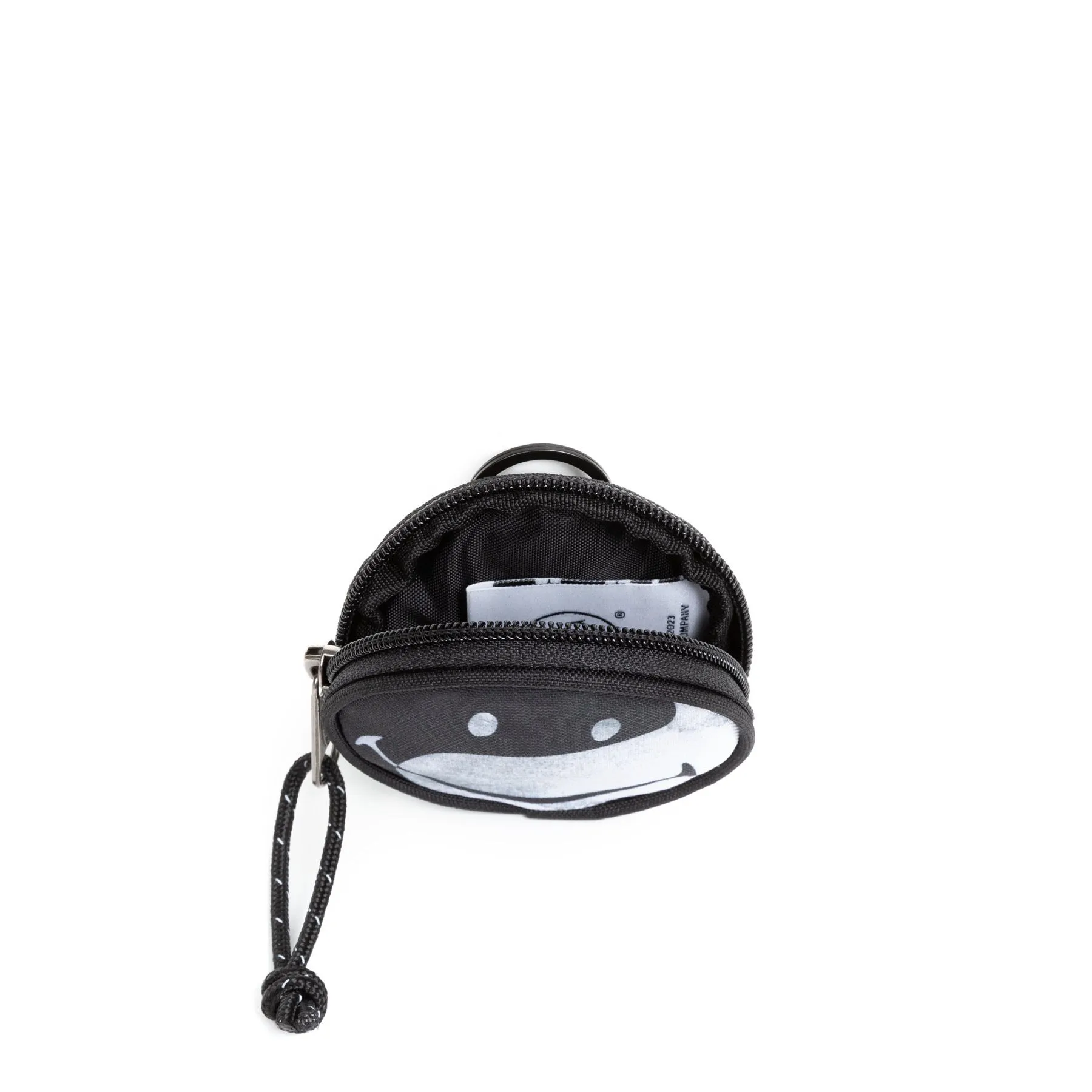MONEDEROLLAVERO BOLSITO MINI EASTPAK: EK000357 GROUPIE  5K4 SMILEY YYPLACED BLANCO Y NEGRO