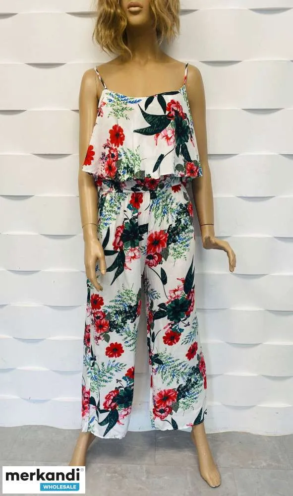 MONO DE VERANO PARA MUJER  ESPAñOL CON UNA PIERNA ANCHA. ESTAMPAR FLORES. CATEGORíA A