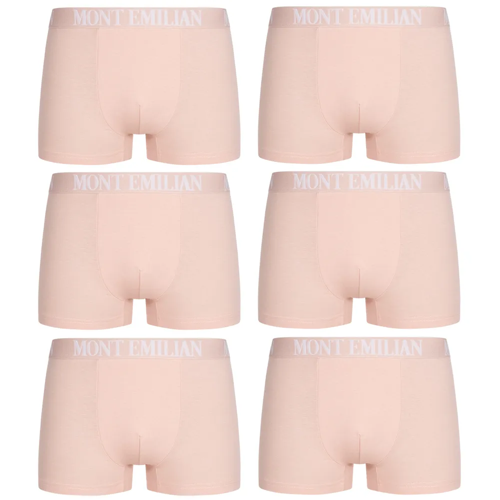 MONT EMILIAN "Rouen" Hombre Calzoncillos bóxer Pack de 6 rosa