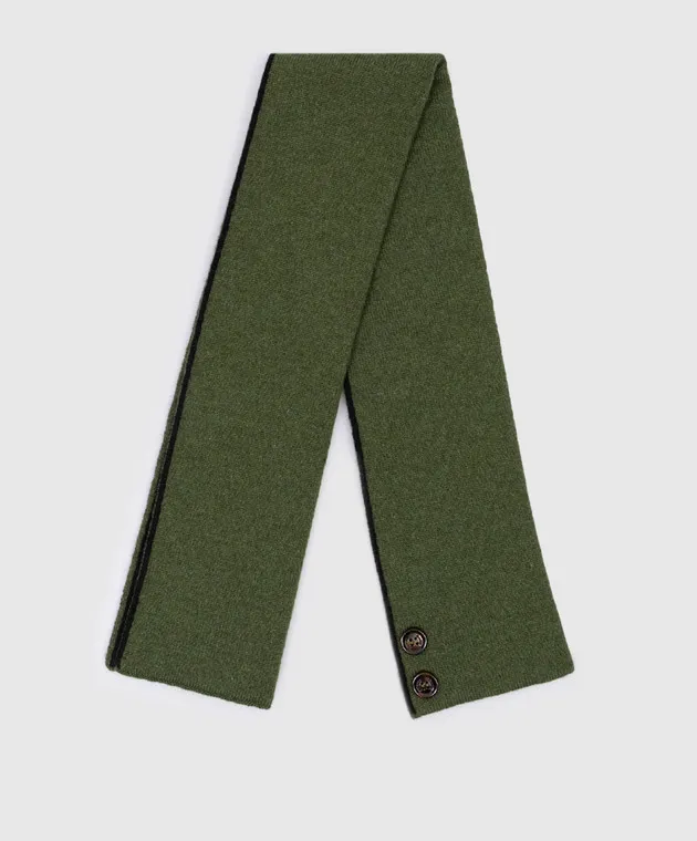 MooRER Green cashmere scarf