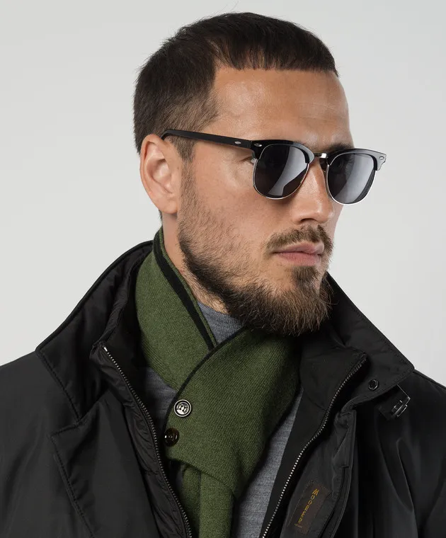 MooRER Green cashmere scarf