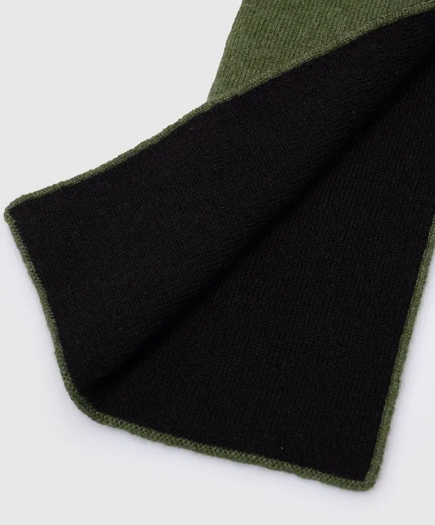 MooRER Green cashmere scarf