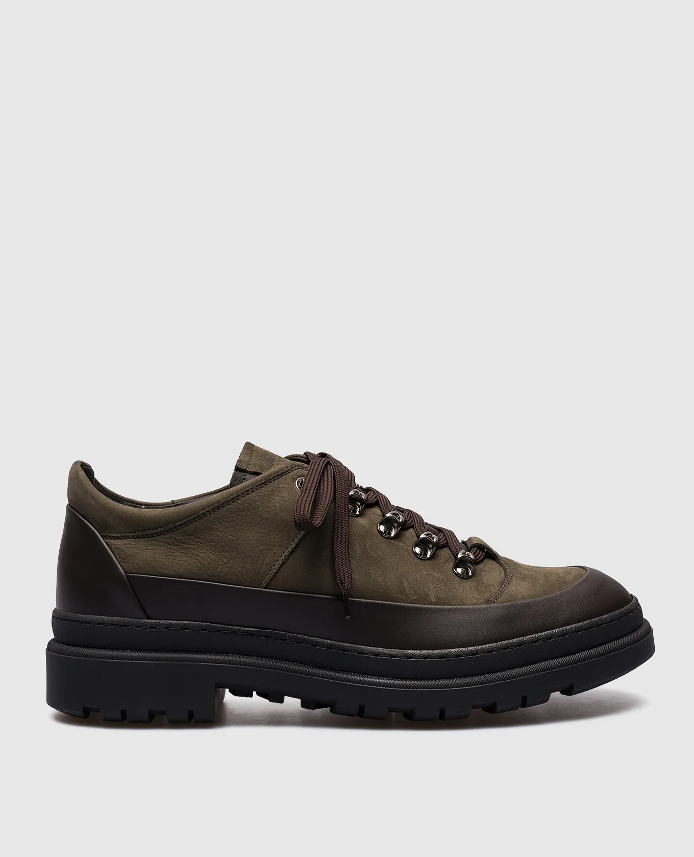 MooRER Green leather boots with logo