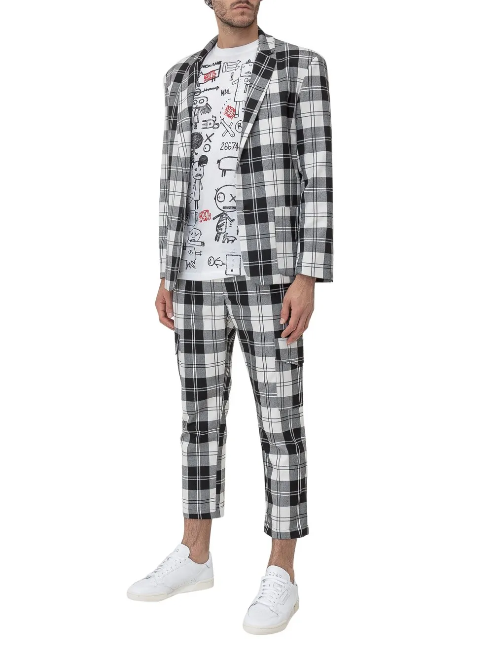 MTL STUDIO Trousers with Square Pattern