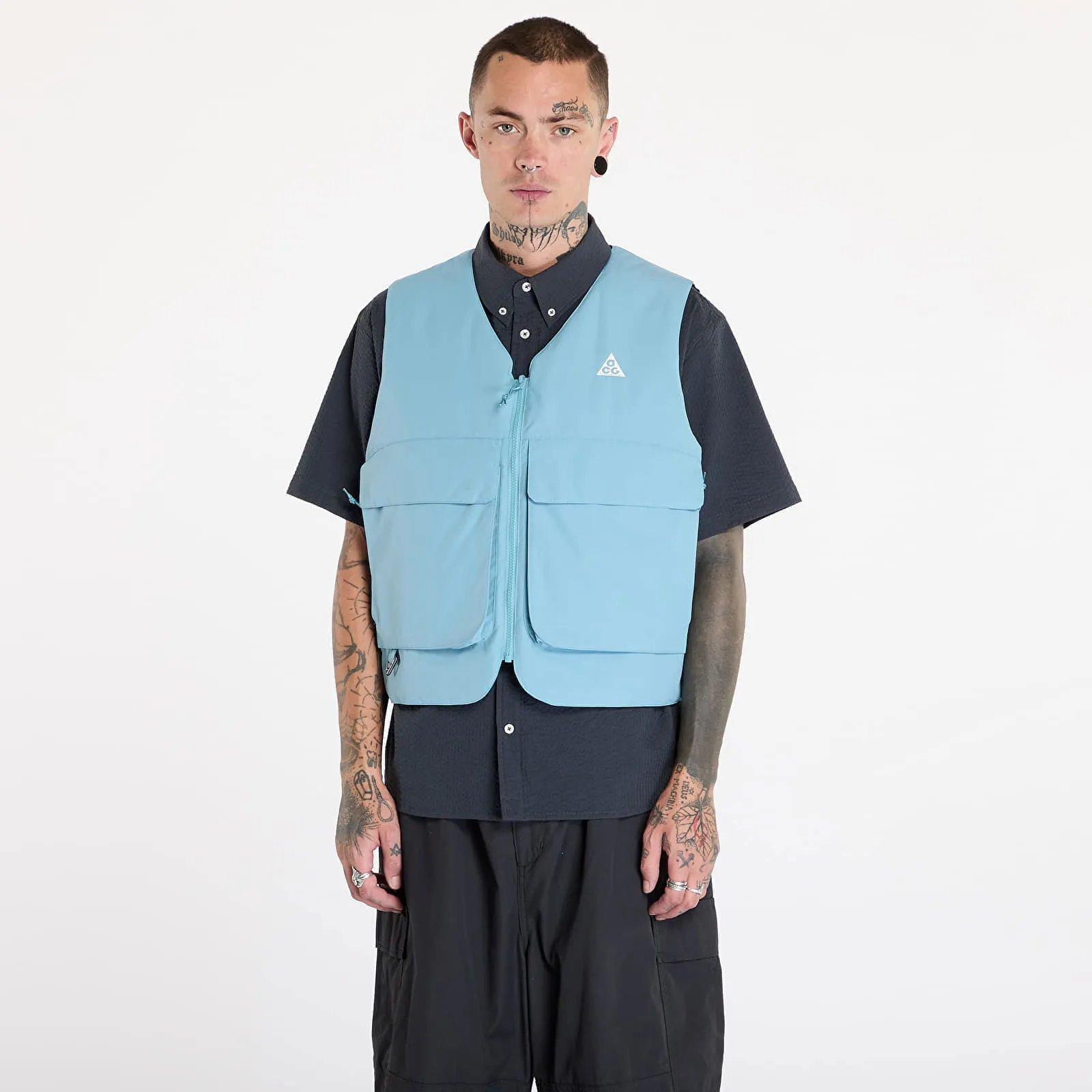 Nike ACG "Skull Peak" PrimaLoft® Reversible Vest Denim Turquoise/ Armory Navy/ Summit White