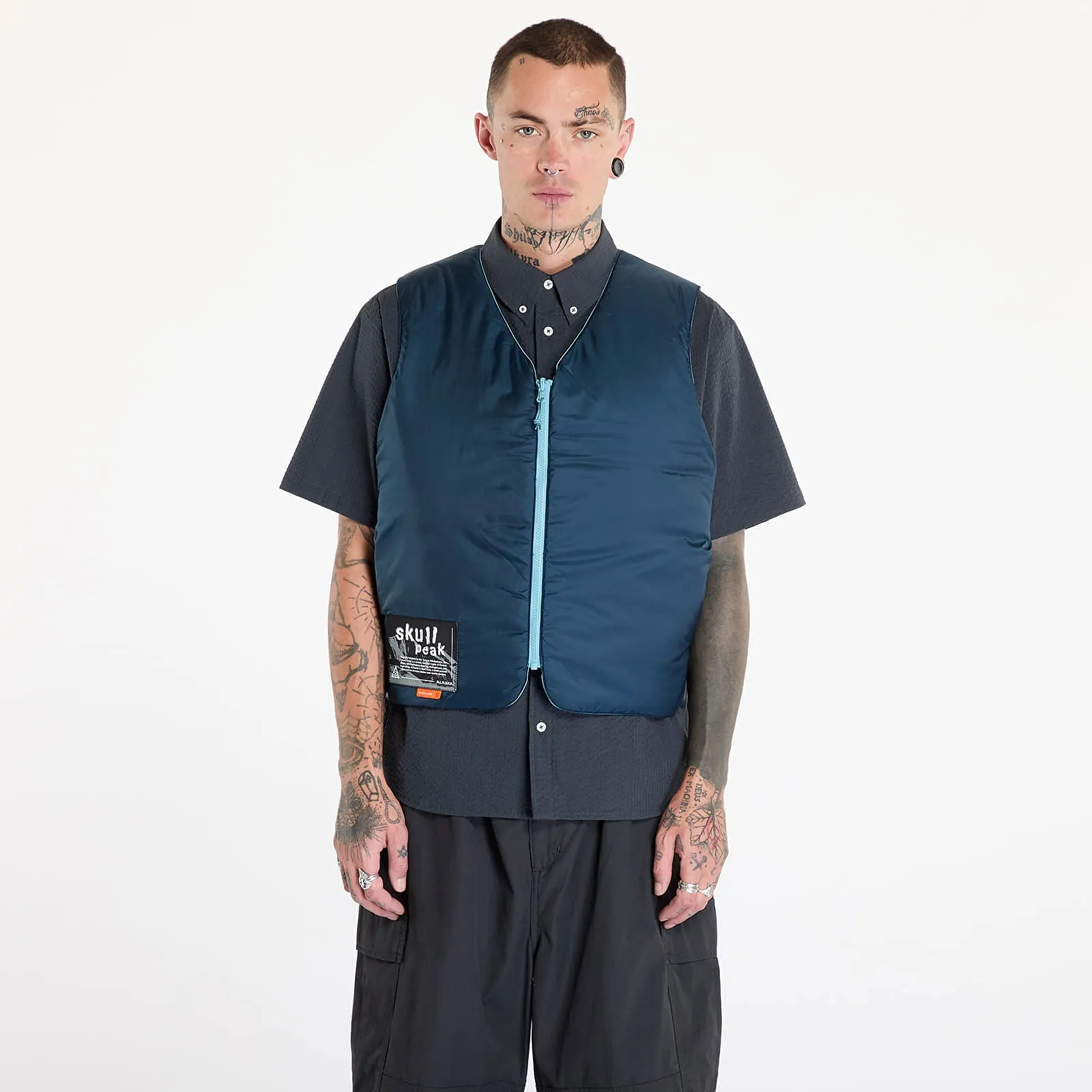 Nike ACG "Skull Peak" PrimaLoft® Reversible Vest Denim Turquoise/ Armory Navy/ Summit White