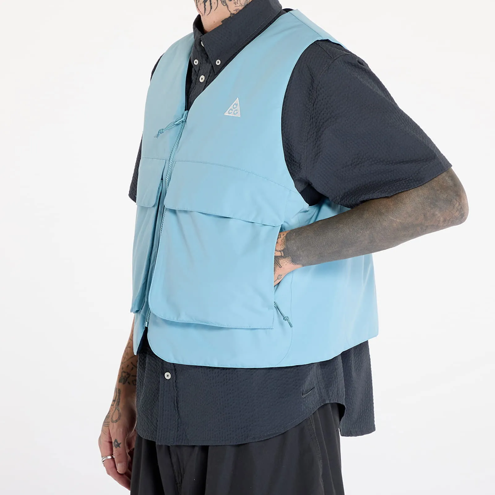 Nike ACG "Skull Peak" PrimaLoft® Reversible Vest Denim Turquoise/ Armory Navy/ Summit White