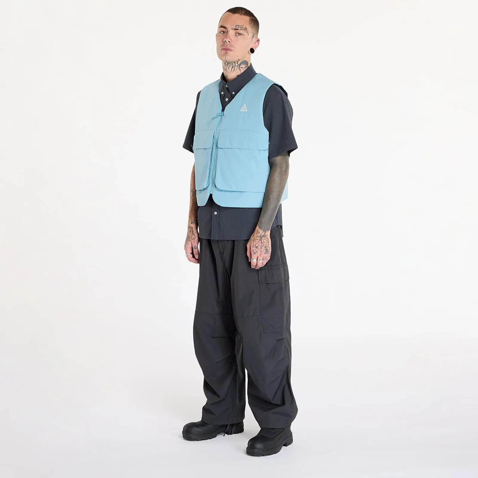 Nike ACG "Skull Peak" PrimaLoft® Reversible Vest Denim Turquoise/ Armory Navy/ Summit White