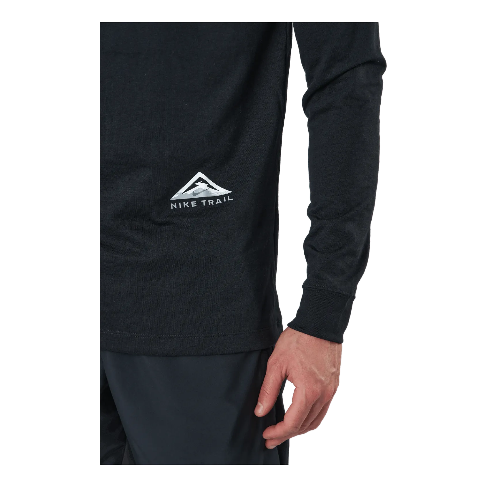 NIKE DRIFIT LONGSLEEVE TRAIL RUNN BLACK