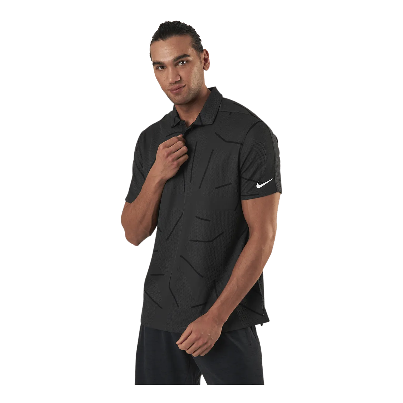 NIKE DRIFIT TIGER WOODS PIQUE BLACK/GREY