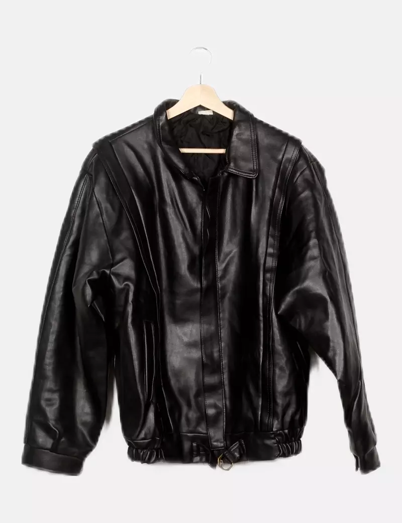 NoName Chaqueta negra polipiel