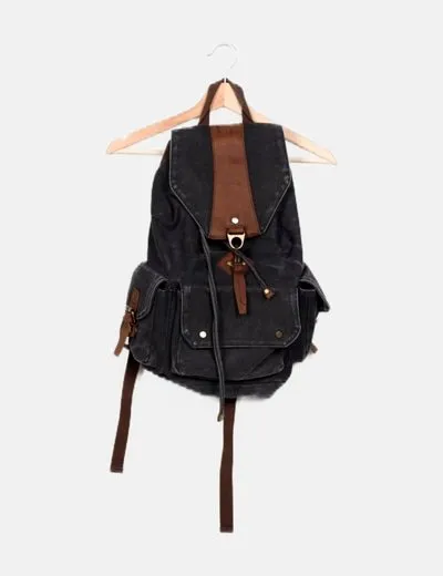 NoName Mochila denim negra