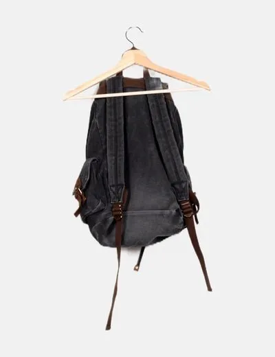 NoName Mochila denim negra