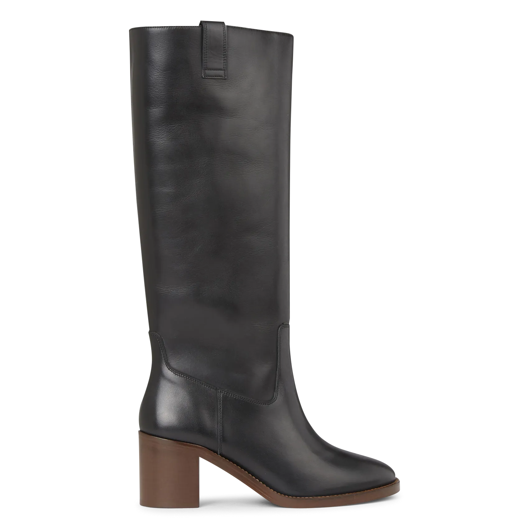 N°510  BOTAS ALTAS DE PIEL EN NEGRO