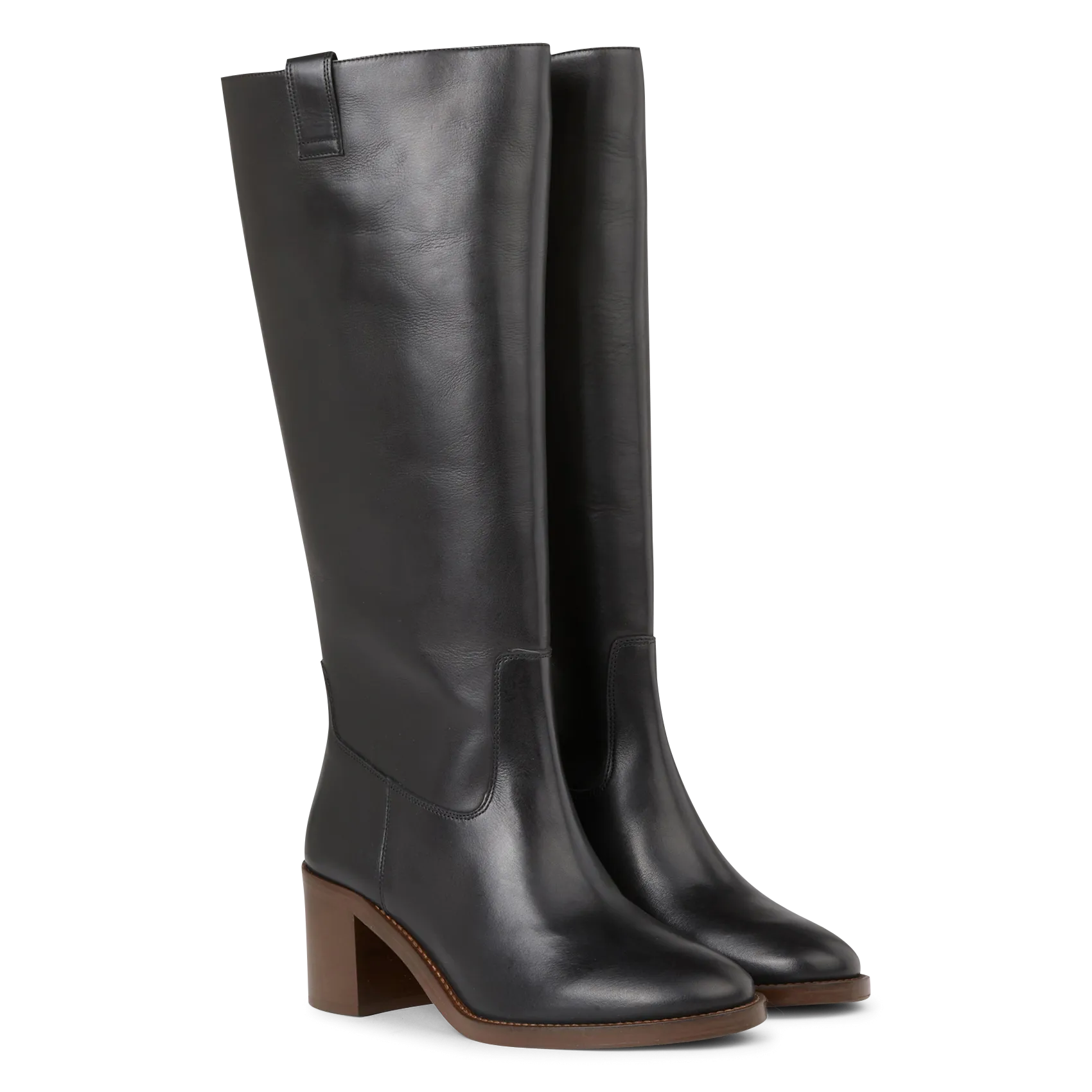 N°510  BOTAS ALTAS DE PIEL EN NEGRO