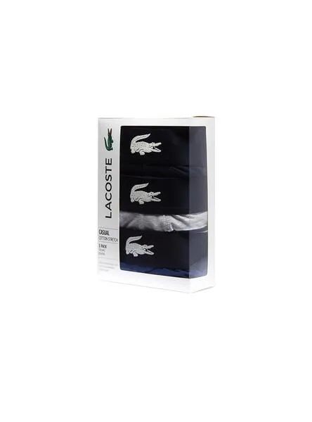 Pack 3 Calzoncillos Lacoste Sport Marino Hombre