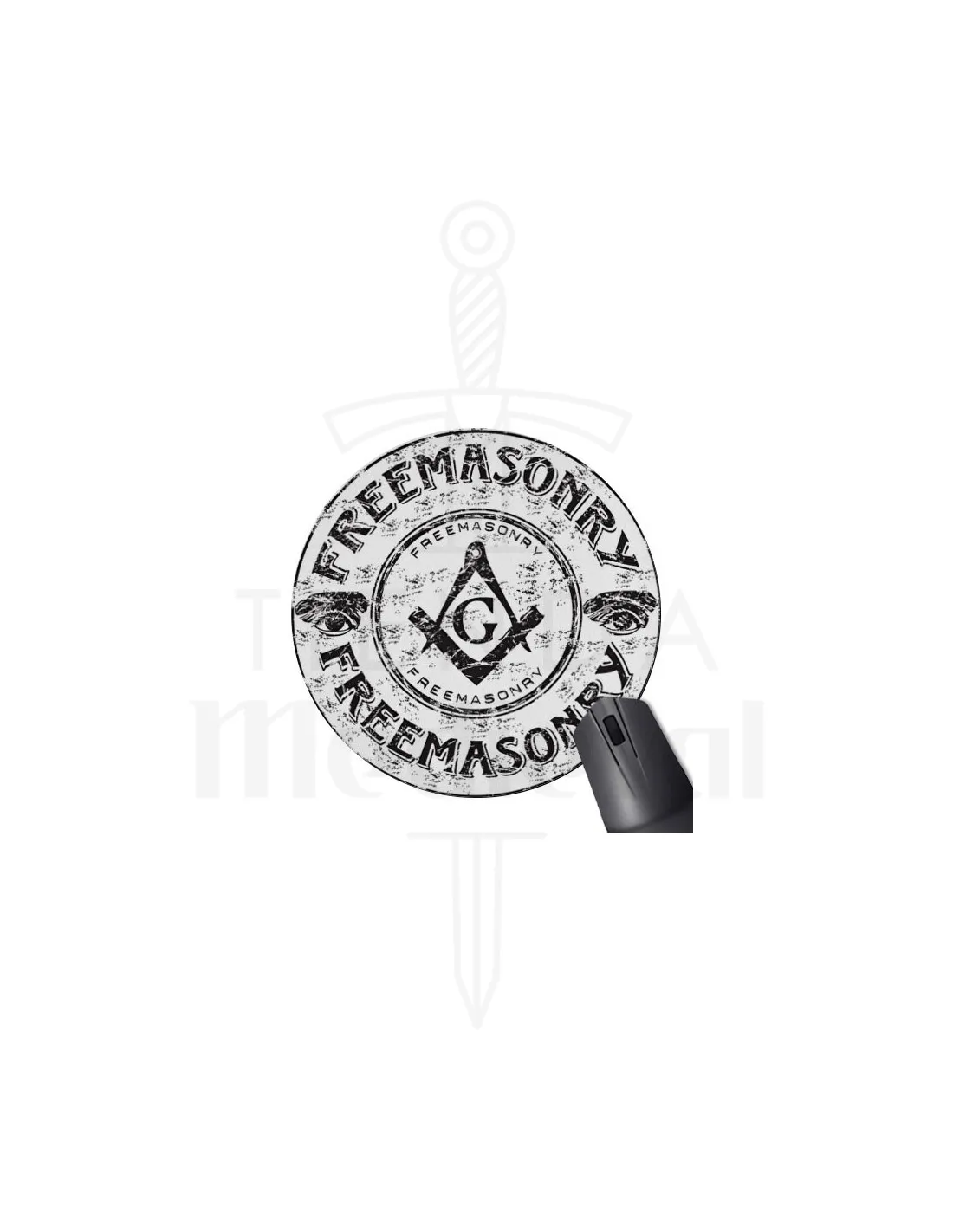 Pack escritorio masónico: Daga, taza, pisapapeles y alfombrilla