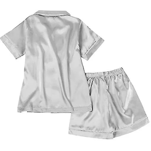 Pajama Set For Kids Silk Pajama Sleepwear
