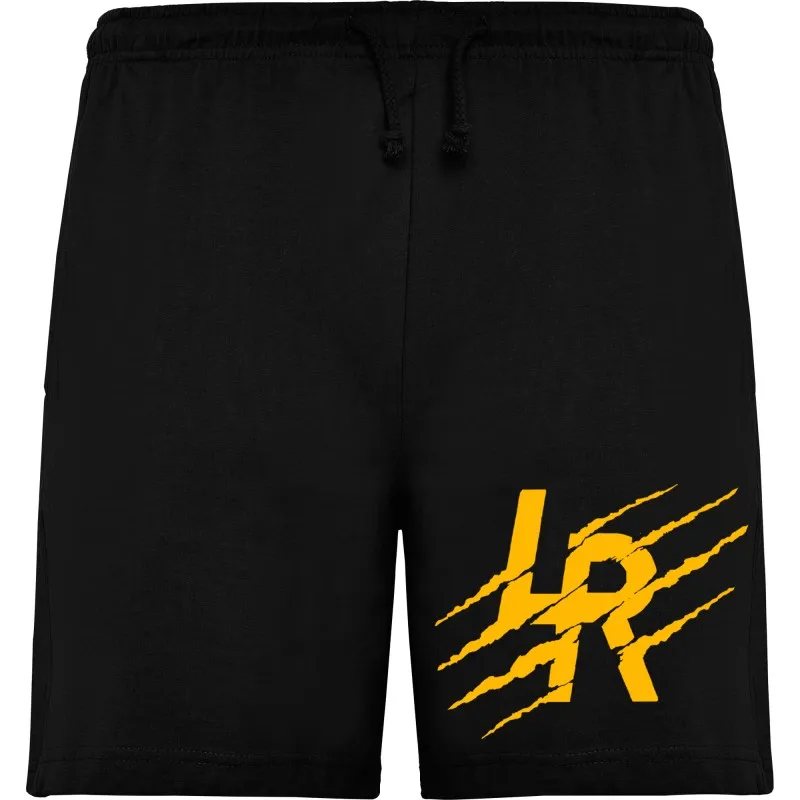 PANTALONES CORTOS NEGROS  GARRA DORADA