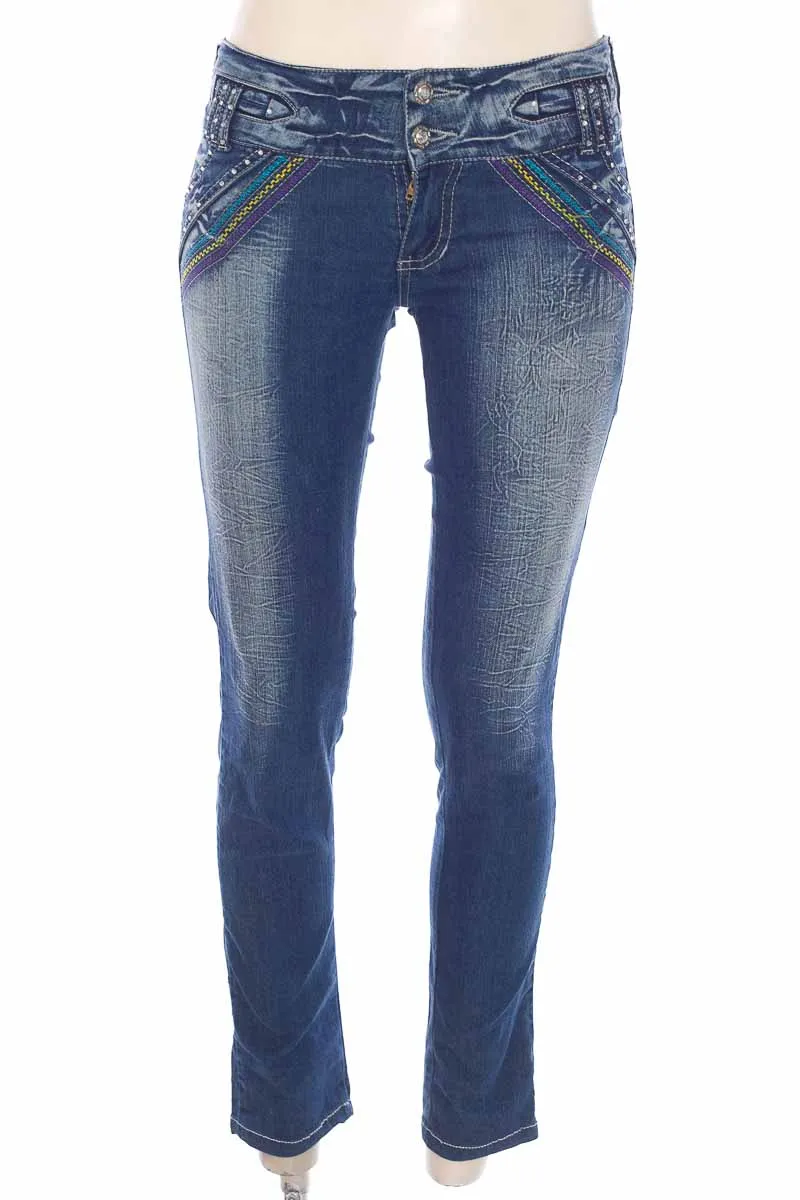 PANTALóN COLOR AZUL  FORYON JEANS