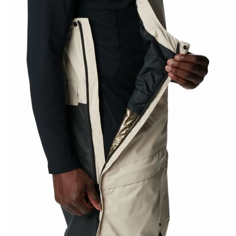 Pantalón con peto para hombre Columbia Highland Summit (Piedra oscura, Negro)