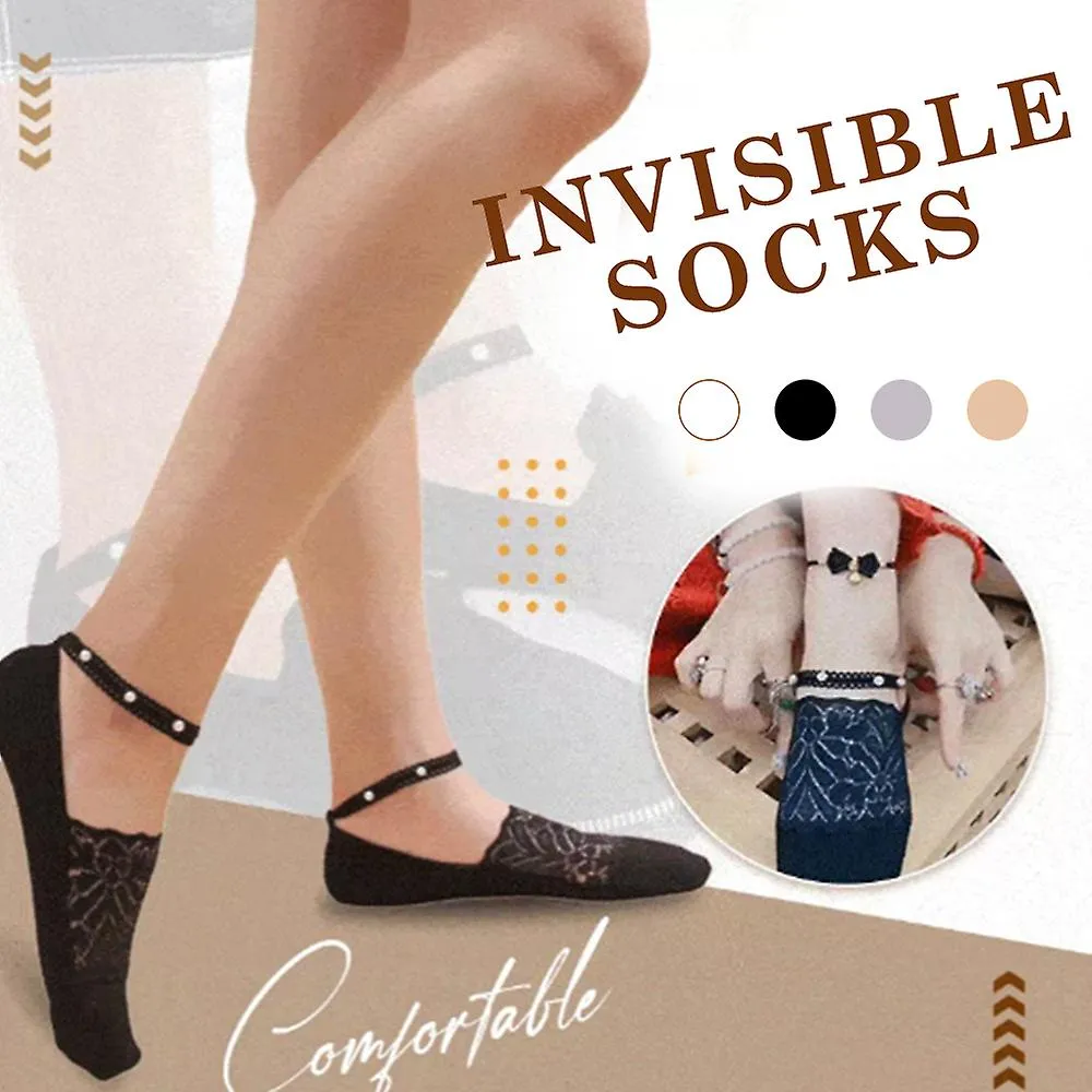 Pearl Lace Socks Ankle Socks Cute Mesh Transparent Ultra Thin See Through Lace