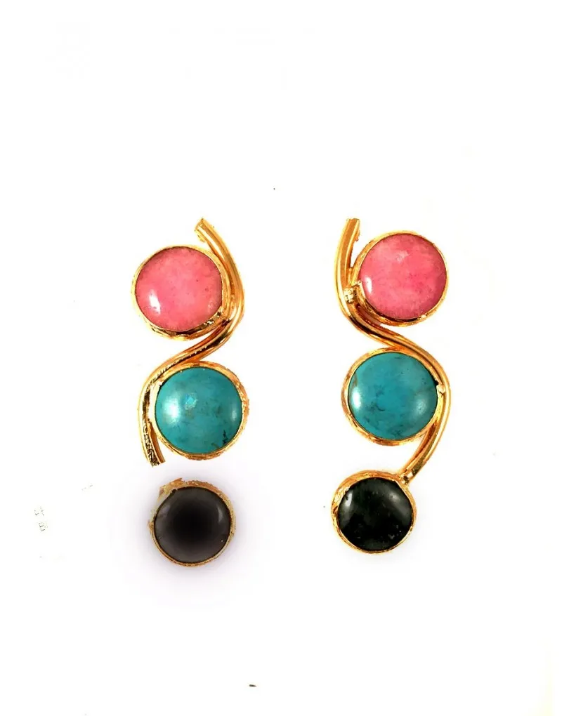 PENDIENTES BISUTERIA FINA CON VISTOSO JUEGO DE COLORES