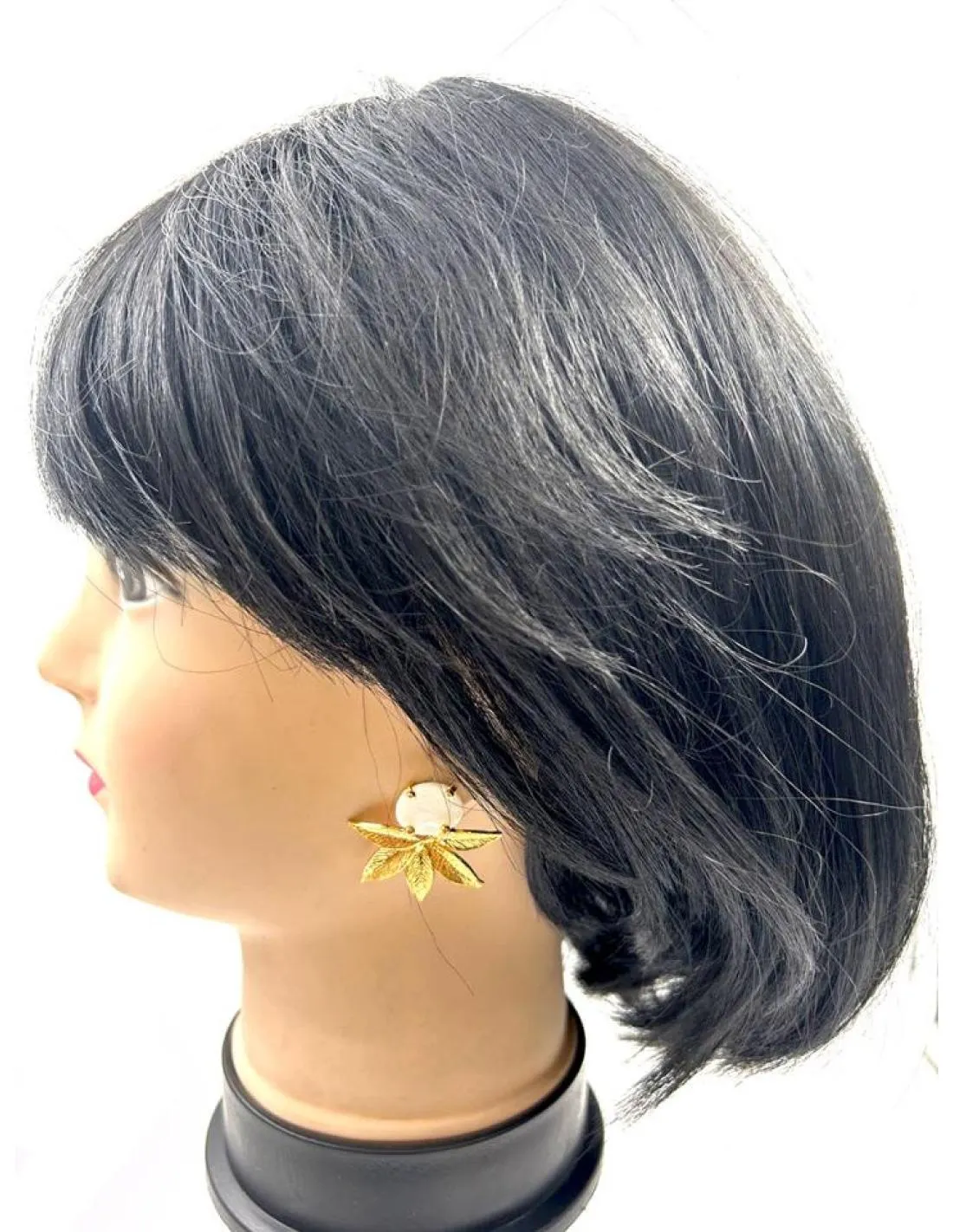PENDIENTES BODA CORTOS DORADOS Y BLANCOS PARA DIA Y NOCHE