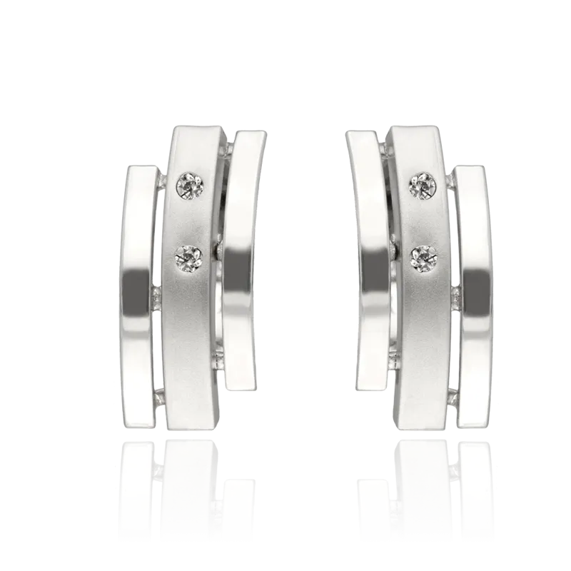 PENDIENTES "ASSA" ORO BLANCO 18K