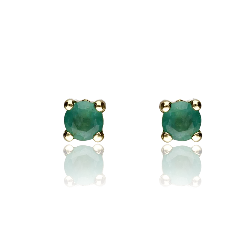 PENDIENTES "FOUR" ESMERALDAS ORO 18K