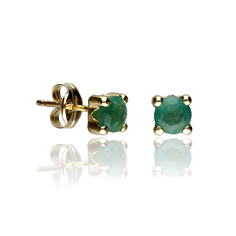 PENDIENTES "FOUR" ESMERALDAS ORO 18K