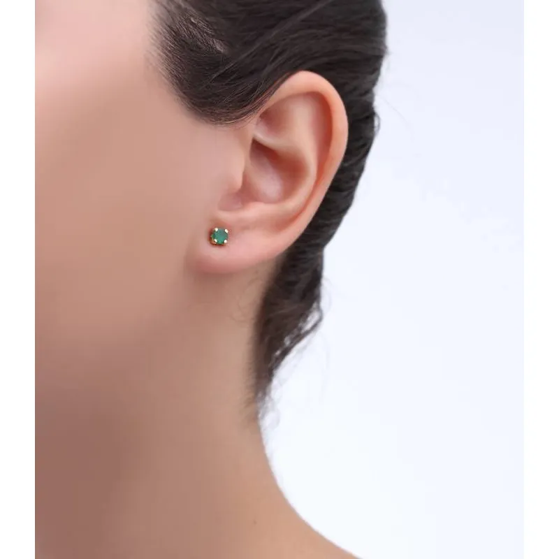 PENDIENTES "FOUR" ESMERALDAS ORO 18K