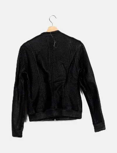 Pepe Jeans Chaqueta biker negra polipiel