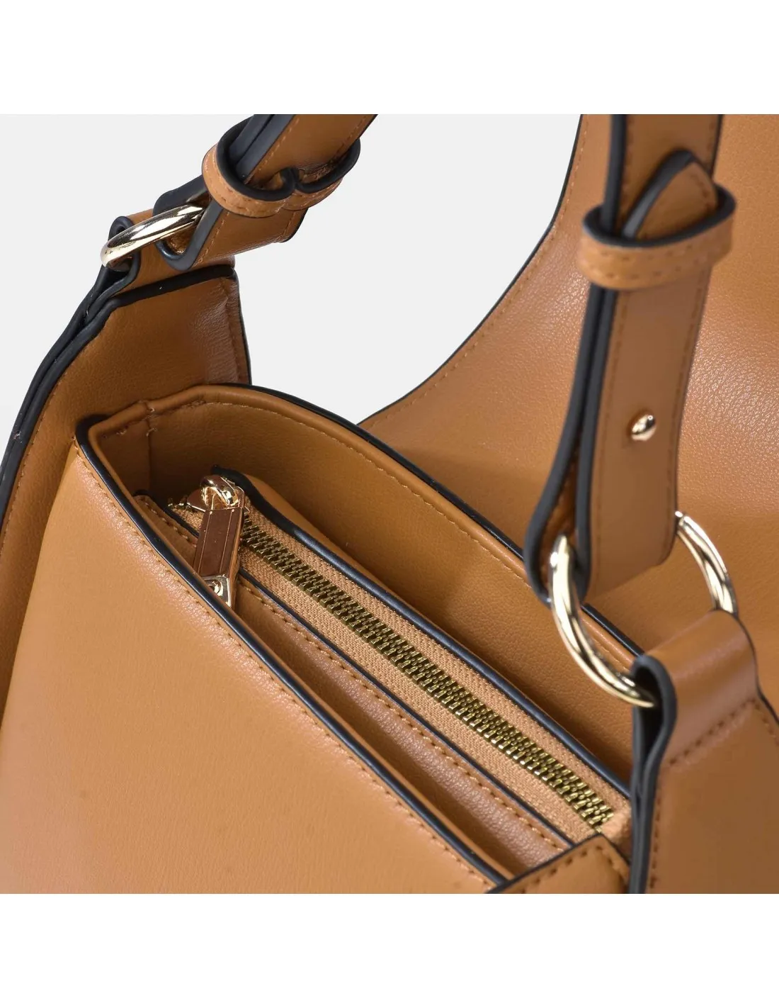 PIERRE CARDIN bolso bandolera con asa de mano y solapa sintético