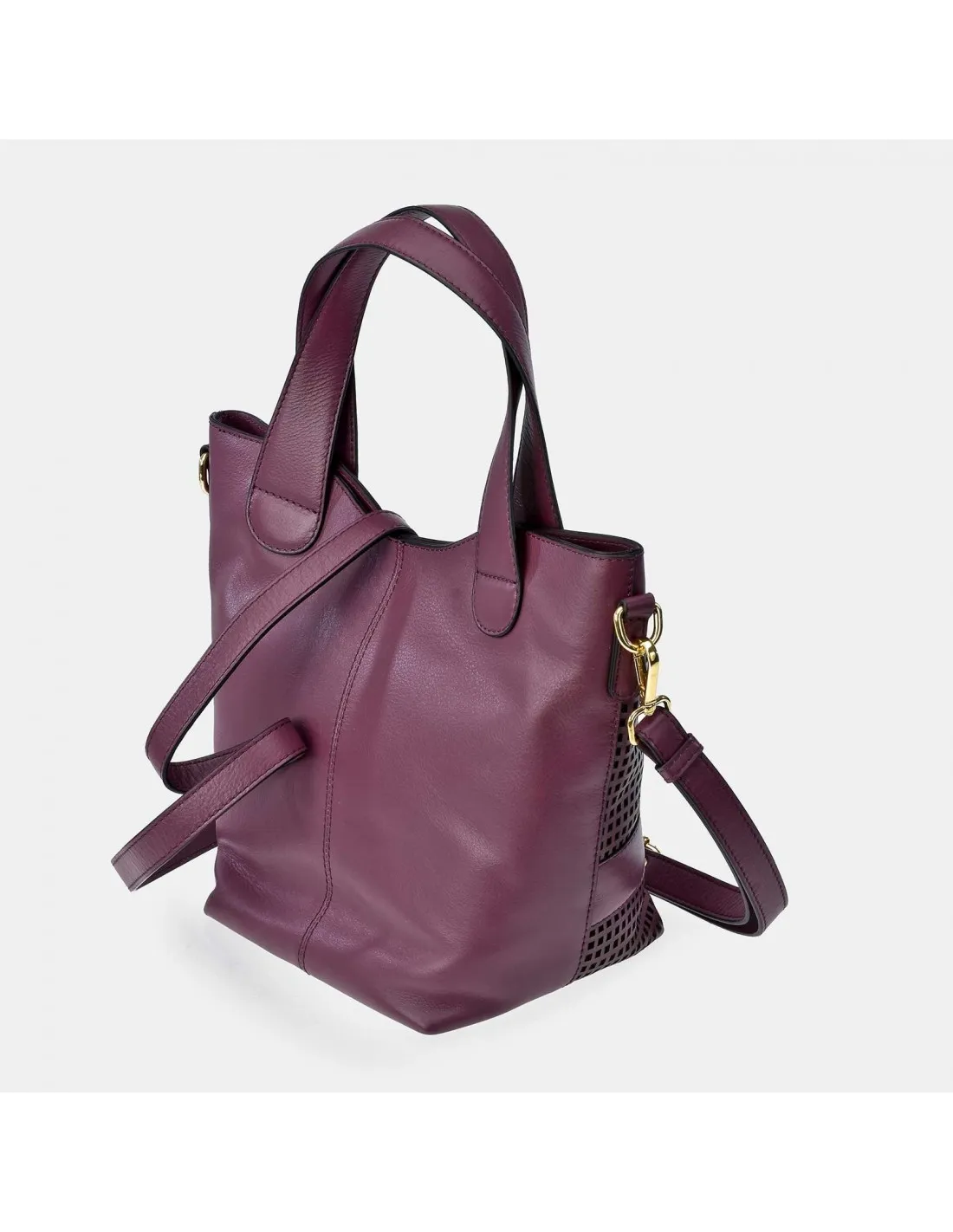 PIERRE CARDIN Bolso shopping con asas y bandolera para mujer en piel trenzado