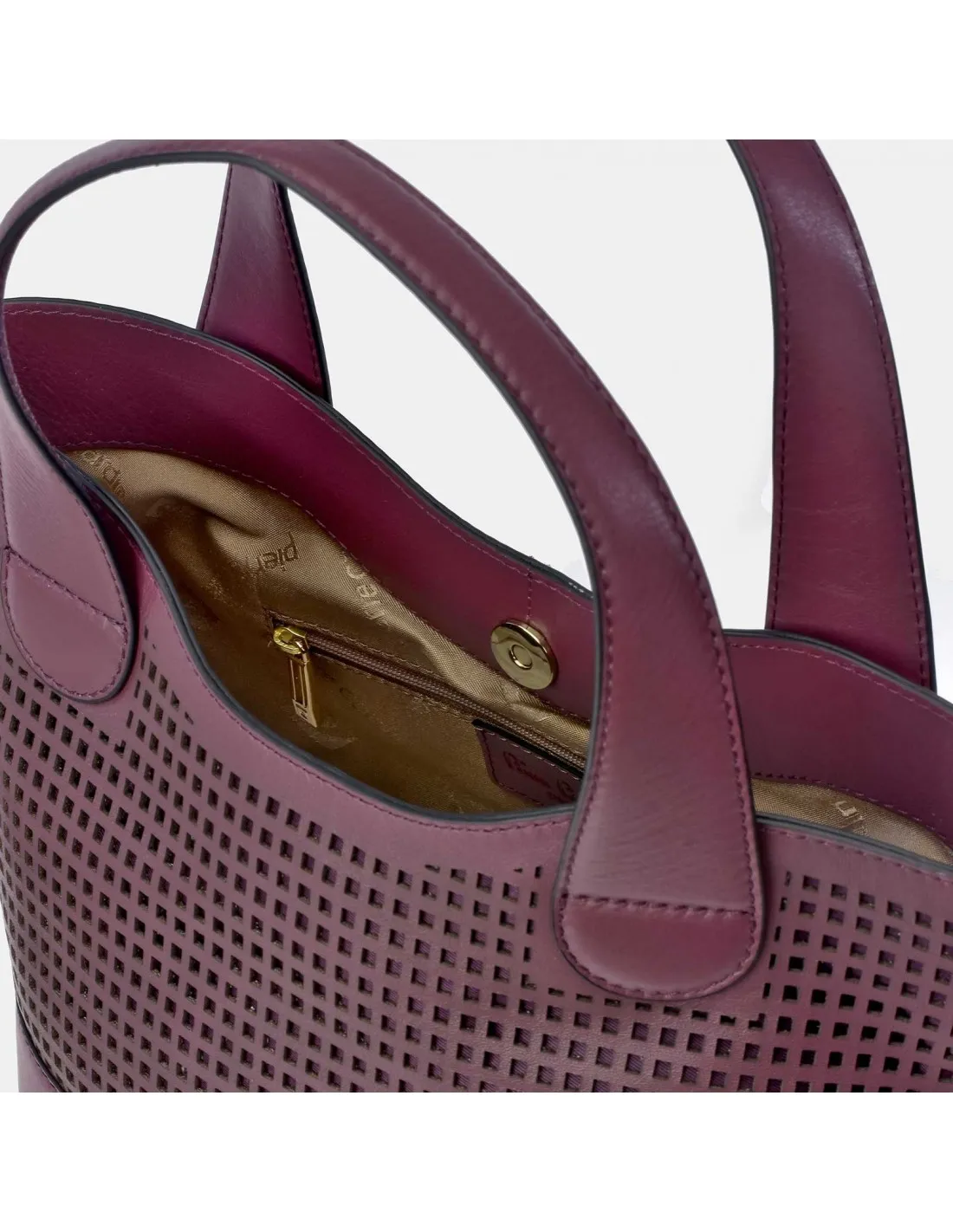 PIERRE CARDIN Bolso shopping con asas y bandolera para mujer en piel trenzado