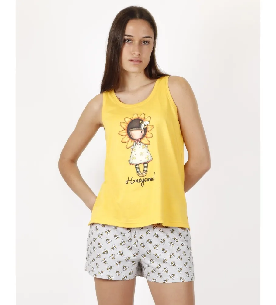 Pijama Tirantes Honeycomb para Mujer